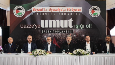 Filistin’e Destek Platformu’ndan “Gazze’ye Umut Işığı Ol” Yürüyüşüne Davet Filistin’e Destek Platformu, yarın İstanbul’da “Gazze’ye Umut Işığı Ol” yürüyüşü